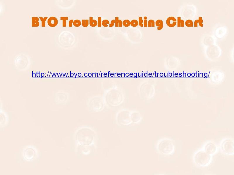 Slide19.JPG - BYO Troubleshooting Chart:  http://www.byo.com/referenceguide/troubleshooting/ 